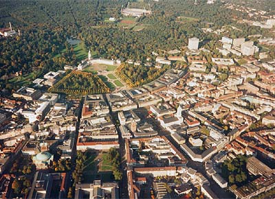 Aerial view of Karlsruhe